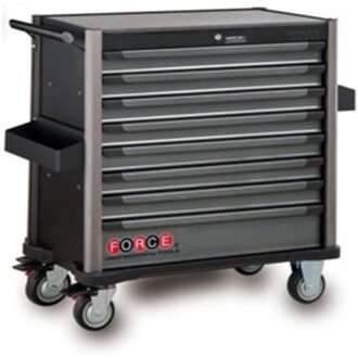 Zwarte jumbo Gereedschapswagen met 8 lades en gereedschap van 437 stuks 10318437