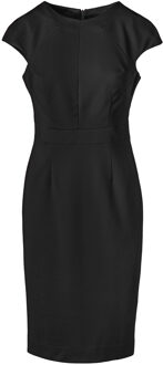 Zwarte jurk met kapmouwen van Conquista Fashion - maat