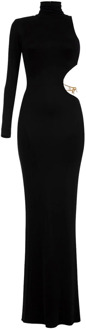 Zwarte jurken voor vrouwen Elisabetta Franchi , Black , Dames - L,M,S,Xs