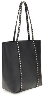 Zwarte Kalfsleer Bos Taurus Schoudertas - maat