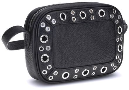 Zwarte Kalfsleer Bos Taurus Schoudertas