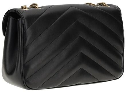 Zwarte Kalfsleer Bos Taurus Schoudertas