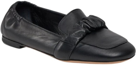 Zwarte Kalfsleren Loafers Slip-On Stijl AGL , Black , Dames - 36 Eu,40 Eu,37 Eu,38 EU