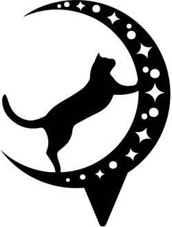 Zwarte Kat Silhouet Winden Spinners Stake Yard Art Acryl Tuin Decor Kat Ambachten Gazon Voor Binnenplaatsen Achtertuinen Gazons Tuinen