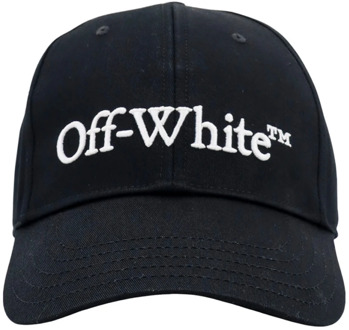 Zwarte katoenen baseballpet Off White , Black , Heren - L,M
