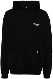 Zwarte Katoenen Hoodie Sweater Represent , Black , Heren - 2Xl,Xl,L,M,S