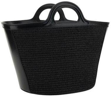 Zwarte Katoenen Schoudertas