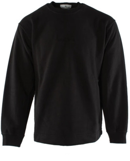Zwarte Katoenen Sweater Stone Island , Black , Heren - Xl,L,M,S