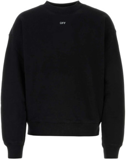 Zwarte katoenen sweatshirt Off White , Black , Heren - Xl,L,M,S,Xs
