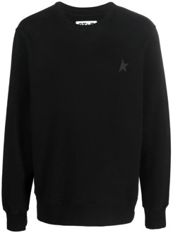Zwarte Katoenen Sweatshirt voor Heren Golden Goose , Black , Heren - Xl,L