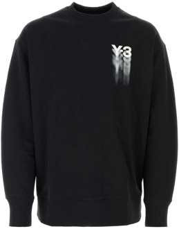 Zwarte katoenen sweatshirt Y-3 , Black , Heren - Xl,L,M,S