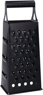 Zwarte keuken rasp 4-zijdig met handvat 24 cm - Raspen