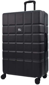 Zwarte klassieke kofferset met harde schaal en 8 wielcabinebagagekoffer Reistas - One Size