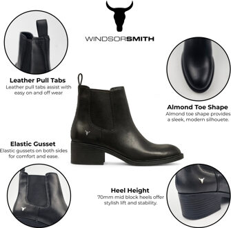 Zwarte Klassieke Leren Chelsea Laarzen - Vervangen