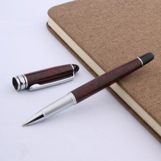 Zwarte Klassieke Met Zilver Trim Rollerball Pen ijs- bloem