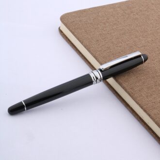 Zwarte Klassieke Met Zilver Trim Rollerball Pen