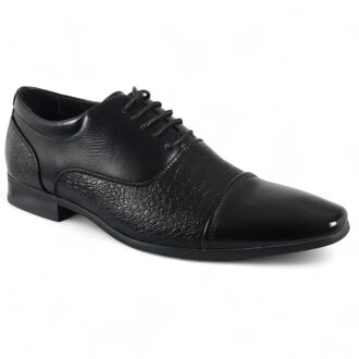 Zwarte klassieke veterschoenen voor heren in broguestijl - EU 46