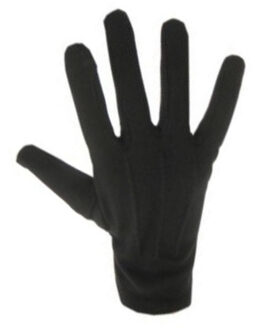 Zwarte korte verkleed handschoenen voor kinderen