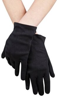 Zwarte korte verkleed handschoenen voor volwassenen