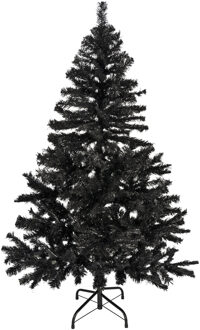 Zwarte kunst kerstboom/kunstboom 150 cm