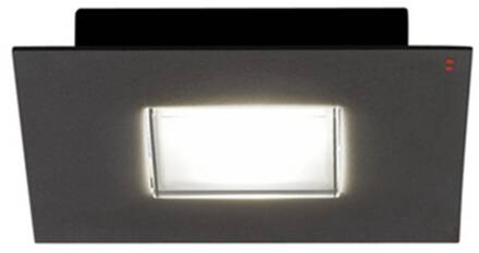 Zwarte LED plafondlamp Quarter zwart, wit