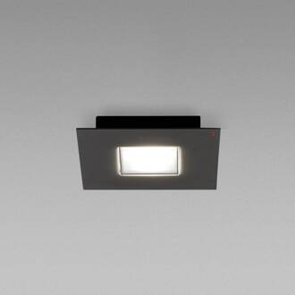 Zwarte LED plafondlamp Quarter zwart, wit