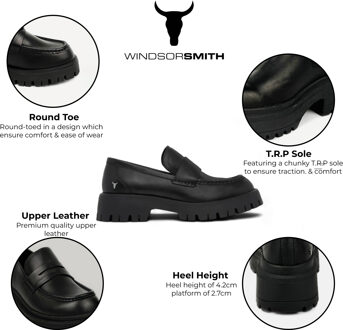 Zwarte Leren Chunky Loafers - True - EU 37 / UK 4