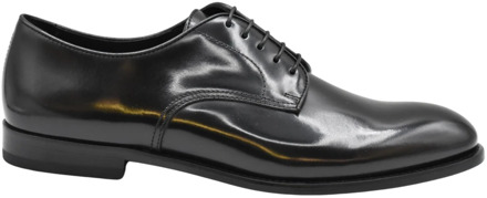 Zwarte leren Derby schoenen Doucal's , Black , Heren - 44 Eu,43 Eu,42 Eu,40 EU