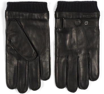 Zwarte Leren Handschoenen van Premium Kwaliteit voor Heren Howard London , Black , Heren - Xl,M,S