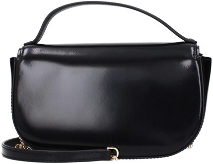 Zwarte Leren Handtas - One Size