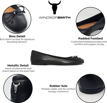 Zwarte Leren Mocassin Platte Schoenen - Babydoll