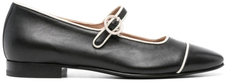 Zwarte leren platte schoenen met gespsluiting Carel , Black , Dames - 39 Eu,38 Eu,41 Eu,37 Eu,36 Eu,40 EU