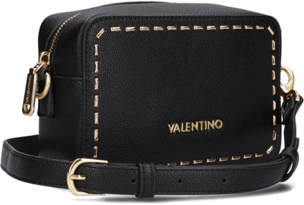 Zwarte Leren Schoudertas Dolomiti Valentino by Mario Valentino , Black , Dames - ONE Size