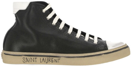 Zwarte Leren Sneakers Aw23 Saint Laurent , Black , Heren - 43 Eu,42 1/2 Eu,42 Eu,41 Eu,46 Eu,43 1/2 Eu,45 Eu,44 EU