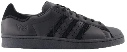 Zwarte Leren Sneakers Y-3 , Black , Dames - 41 Eu,40 1/2 Eu,44 Eu,43 Eu,38 EU