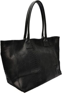 Zwarte Leren Tas - maat