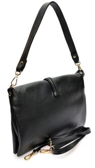 Zwarte Leren Tas - One Size