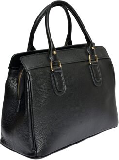 Zwarte Leren Tas - One Size