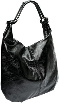 Zwarte Leren Tas - One Size