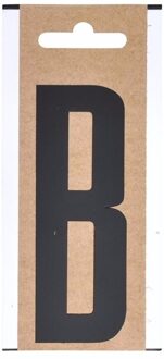 Zwarte letter sticker B 10 cm - Stickers