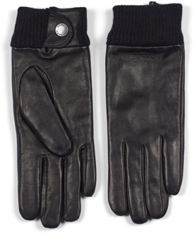 Zwarte Lily Leren Handschoenen voor Vrouwen Howard London , Black , Heren - 7 1/2 In,7 In,8 In,8 1/2 IN