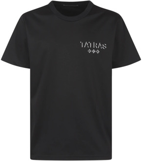 Zwarte Logo Man's T-shirt Tatras , Black , Heren - Xl,L,M,S