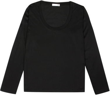 Zwarte Longsleeve Jersey T-shirt Douuod Woman , Black , Dames - Xl,L,M,S