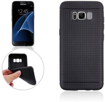Zwarte met putjes flexibel hoesje voor de Samsung Galaxy S8
