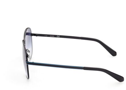 Zwarte Metalen Zonnebril - maat