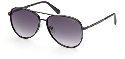 Zwarte Metalen Zonnebril - maat