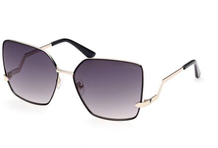 Zwarte Metalen Zonnebril - maat