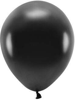 Zwarte Metallic Ballonnen Premium Organic 30cm (100st)
