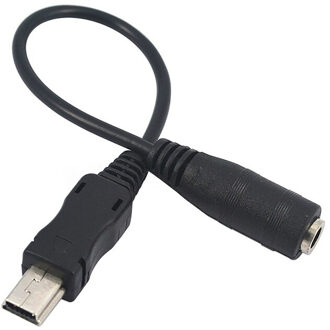 Zwarte Mini USB naar 3.5mm Adapter Jack Plug Kabel Mic Microfoon Transfer Kabel voor Gopro Hero 3 3 + Sport Camera