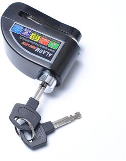 Zwarte Motorfiets Scooter Fiets Aluminium Anti-diefstal Wiel Disc Brake Lock Security Alarm